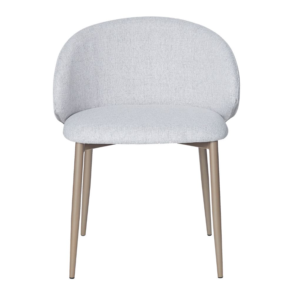 Cadeira Firenze Base Champagne - Tecido Cinza