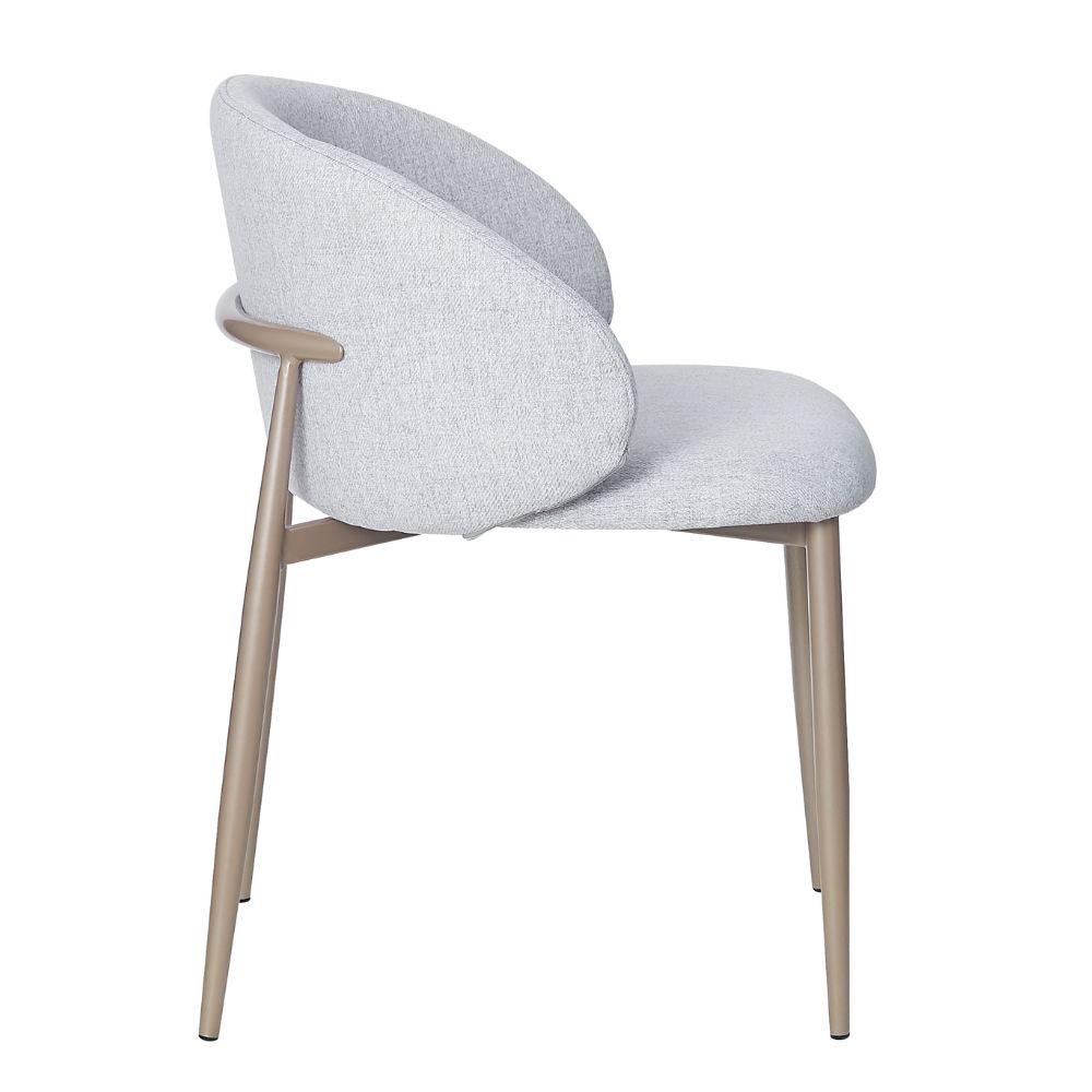Cadeira Firenze Base Champagne - Tecido Cinza