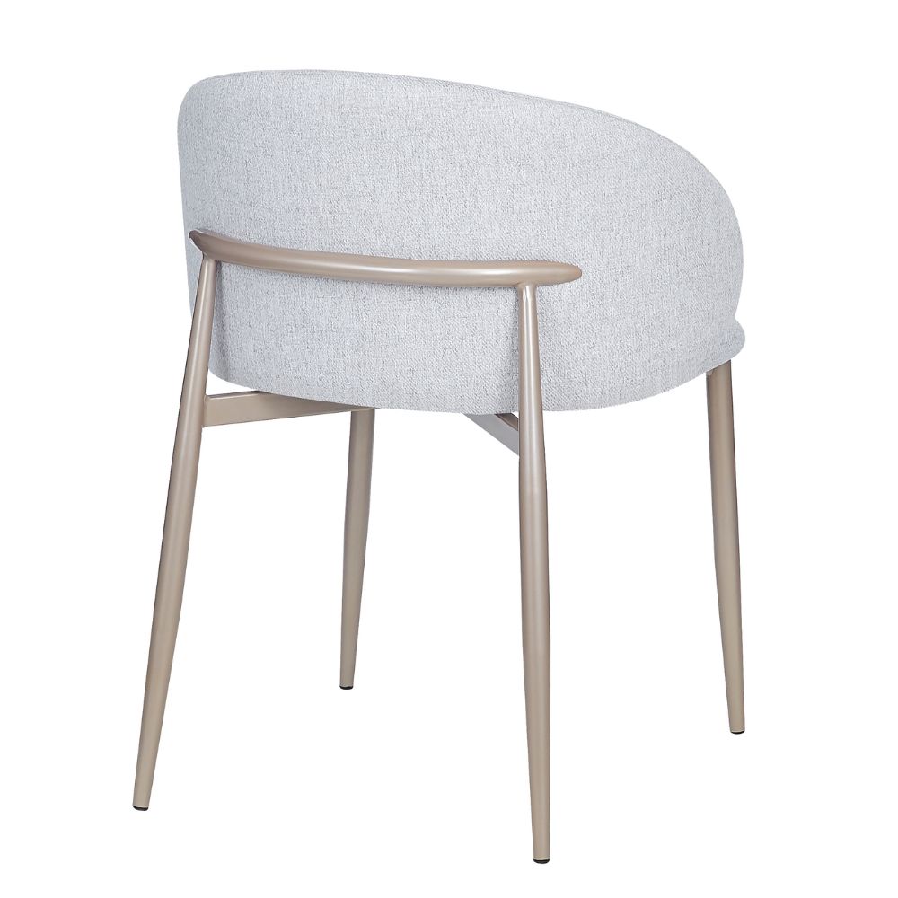 Cadeira Firenze Base Champagne - Tecido Cinza