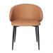 Cadeira Firenze Base Preta - Caramelo PU