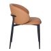 Cadeira Firenze Base Preta - Caramelo PU