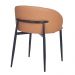 Cadeira Firenze Base Preta - Caramelo PU
