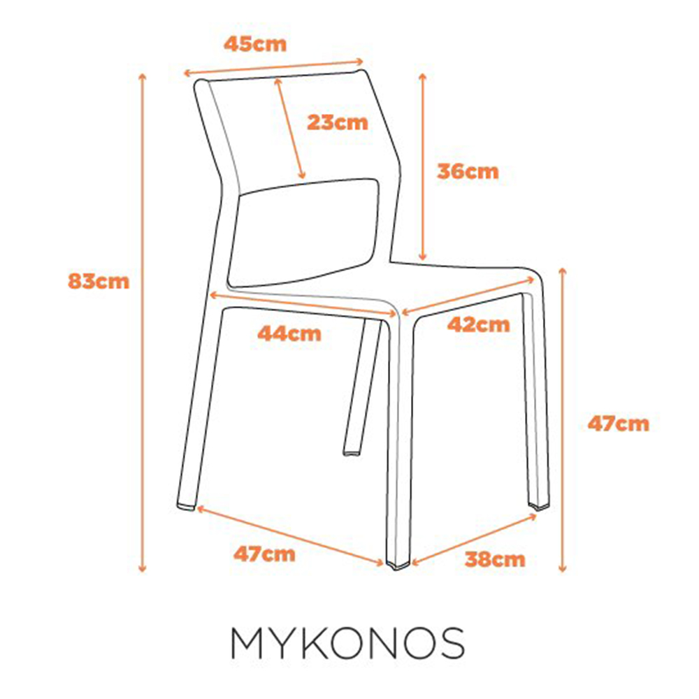 Cadeira Mykonos - Preta