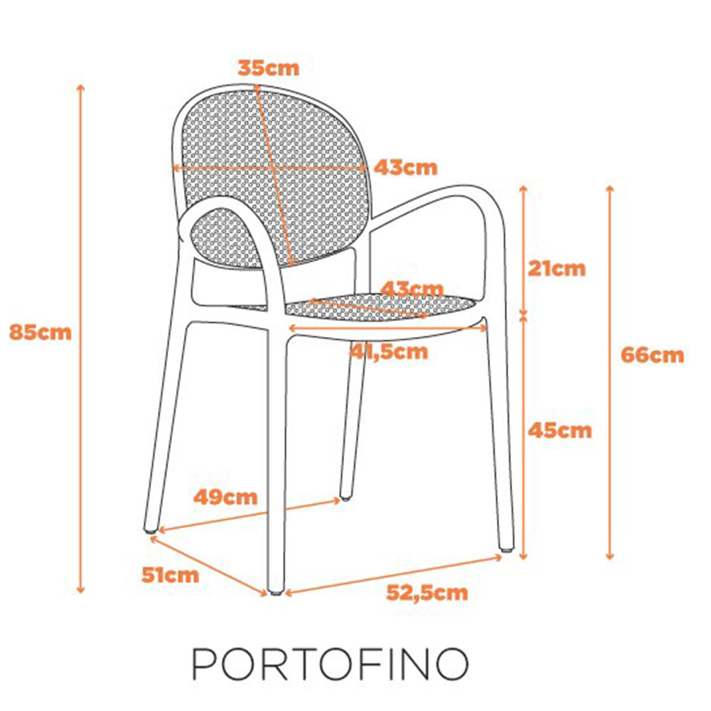 Cadeira Portofino - Preta