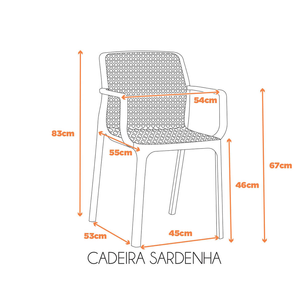 Cadeira Sardenha - Preto