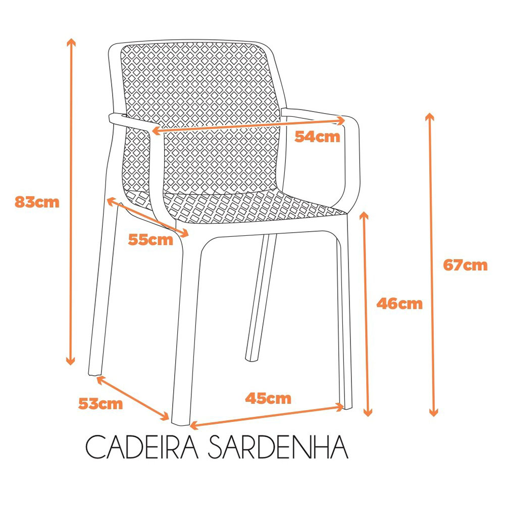 Cadeira Sardenha - Terracota