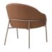 Poltrona Inhotim Base Champagne - PU Caramelo e Nude