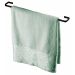 Kit acessorios banheiro lavabo 4 peças preto fosco Future toalheiro banho, toalha rosto, papeleira, cabide 