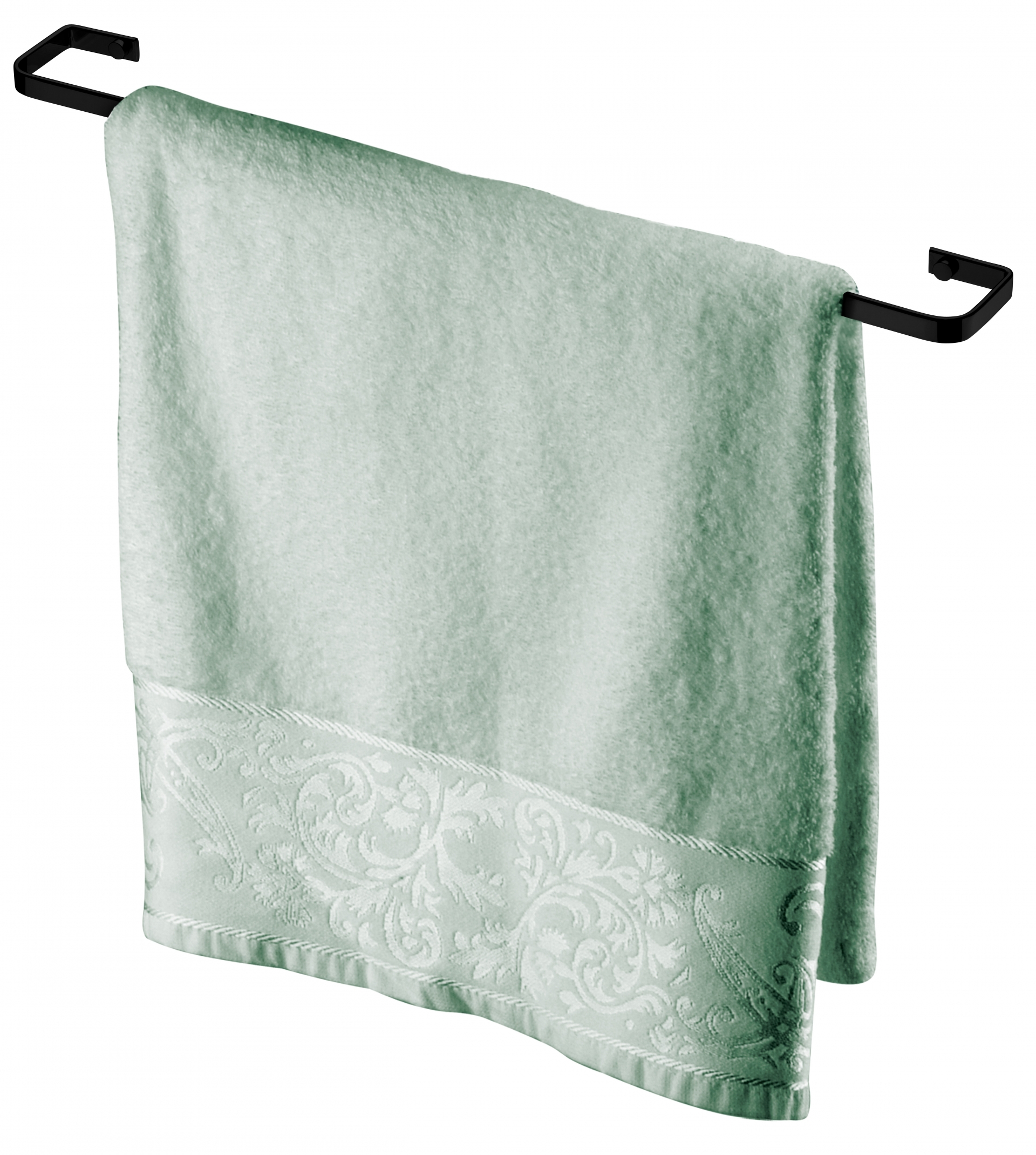 Kit acessorios banheiro lavabo 4 peças preto fosco Future toalheiro banho, toalha rosto, papeleira, cabide 