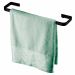 Kit acessorios banheiro lavabo 4 peças preto fosco Future toalheiro banho, toalha rosto, papeleira, cabide 