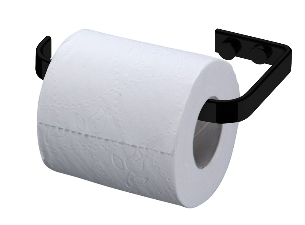 Kit acessorios banheiro lavabo 4 peças preto fosco Future toalheiro banho, toalha rosto, papeleira, cabide 