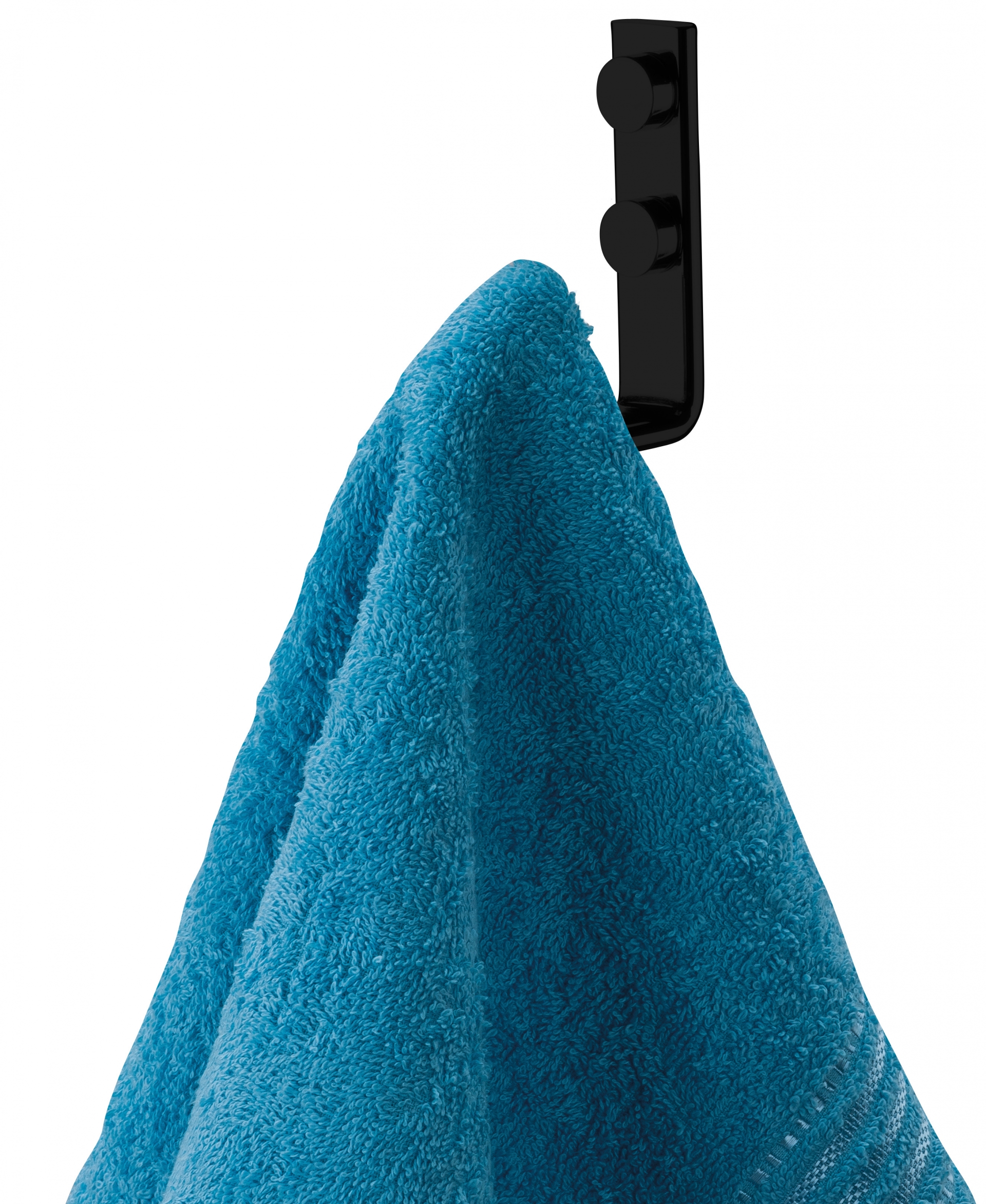 Kit acessorios banheiro lavabo 4 peças preto fosco Future toalheiro banho, toalha rosto, papeleira, cabide 