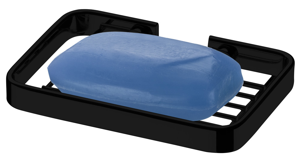 Kit acessorios banheiro lavabo 5 peças preto fosco Future toalheiro banho, toalha rosto, papeleira, cabide, saboneteira 