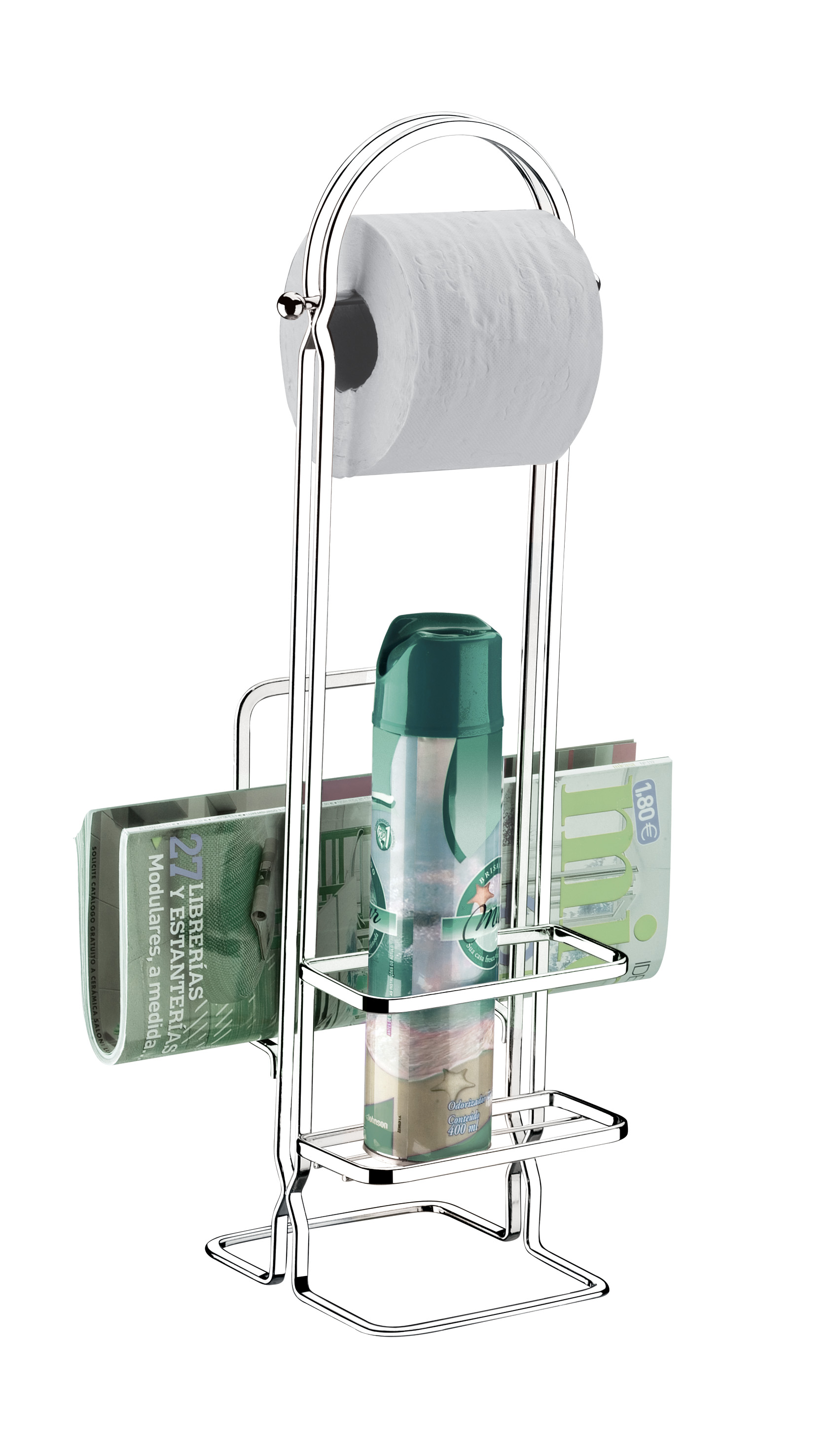Kit banheiro Future Porta Papel Higiênico chao porta toalha de bancada  1608 1610 