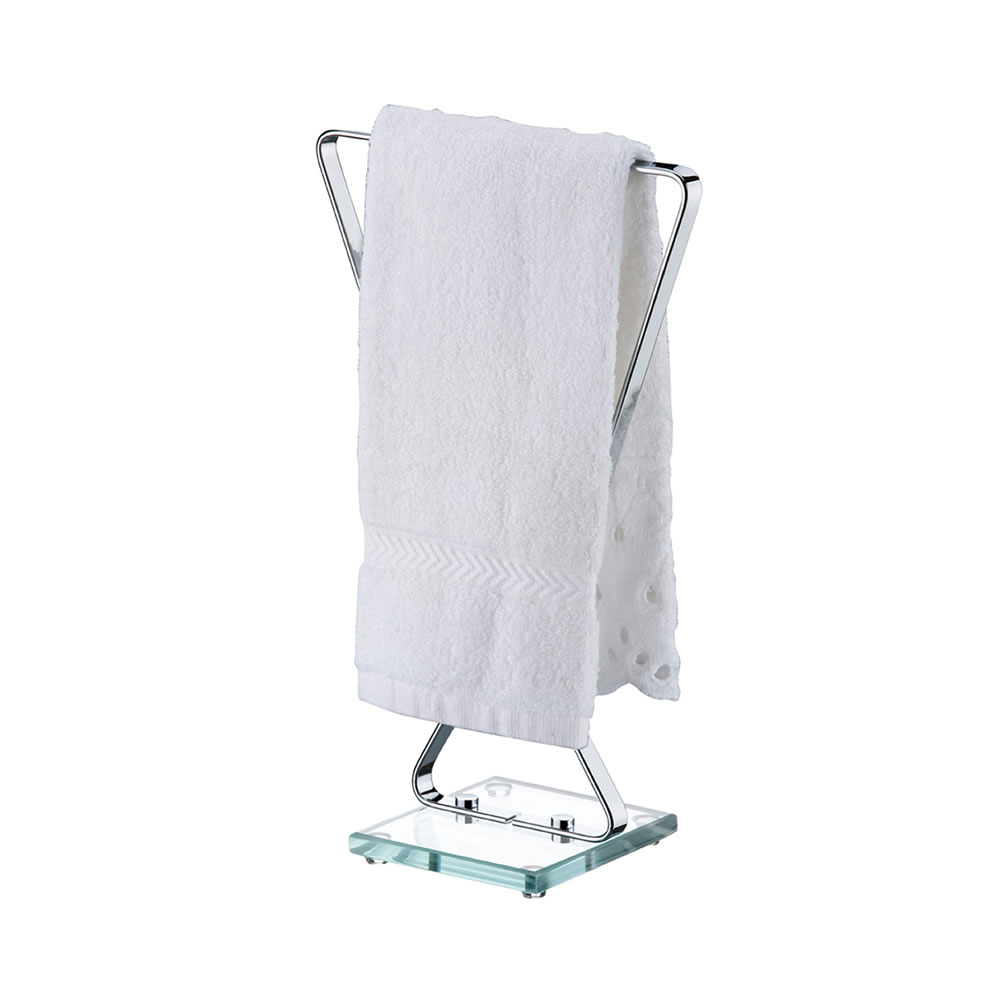 Kit banheiro Future porta papel higienico de chão 2315 e porta toalha de bancada 2316  