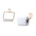 Kit banheiro lavabo 2 peças rosé gold Future porta toalha rosto e porta papel higiênico 