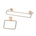 Kit banheiro lavabo 2 peças rose gold Future porta toalha banho toalheiro rosto 