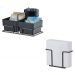 Kit mesa 2 peças Suporte Sachês e porta guardanapo Ônix Future 1156OX 1155OX 