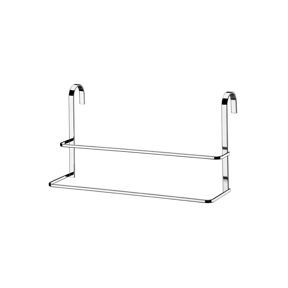 Porta toalha banheiro suporte duplo 45 cm encaixe box Future 1612  