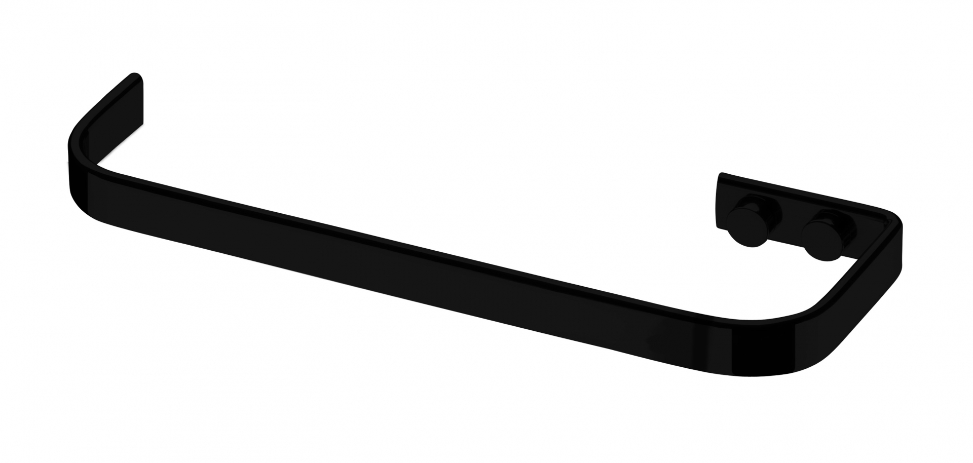 Toalheiro 22cm suporte porta toalha rosto Preto Fosco Future 2304PT 
