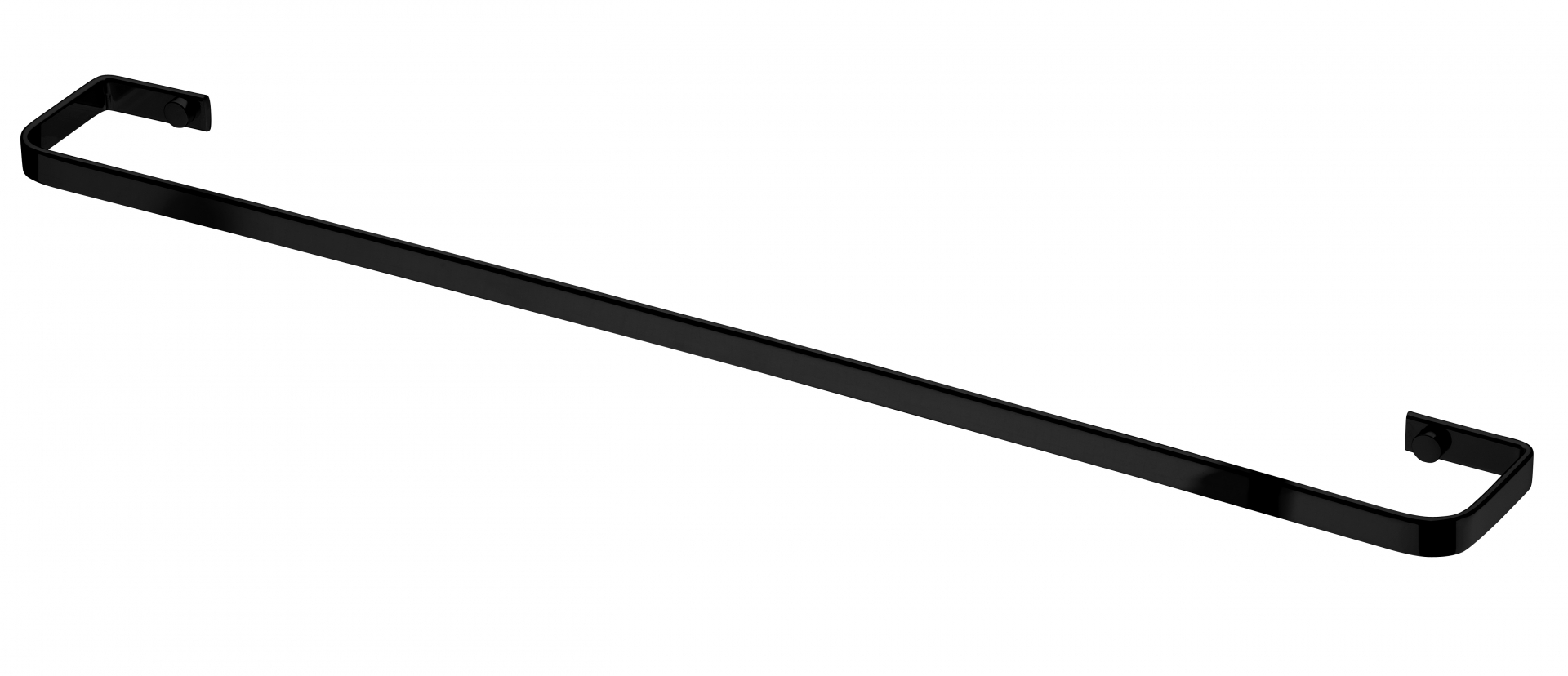 Toalheiro 60cm  suporte toalha banheiro Preto Fosco Future 2308PT 