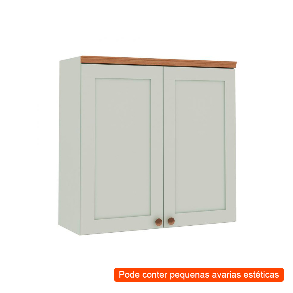 [OUTLET] Armário Aéreo Iluminata 2 PT Mint 80 cm