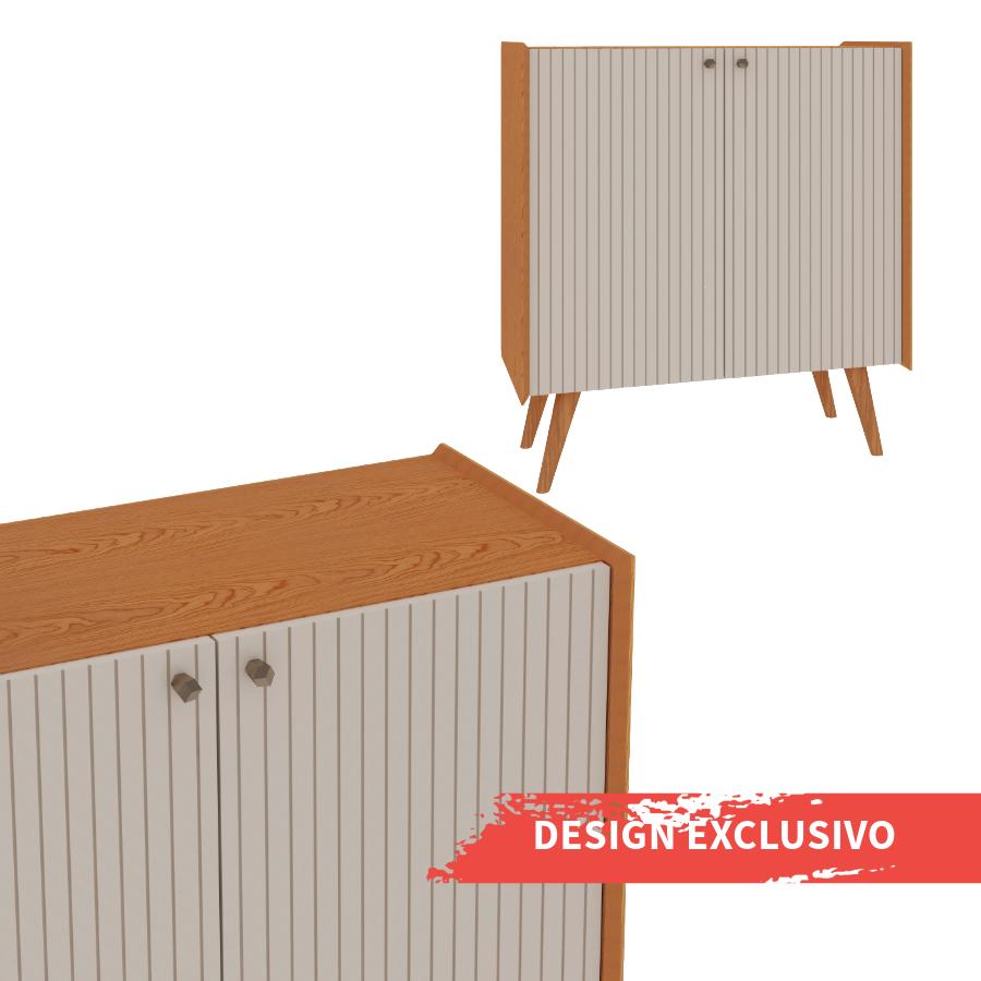 Aparador Balcão Buffet Genialflex Vértice Cinamomo White Laca