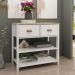 Aparador Buffet Multifuncional 2 Gavetas com Rodizio Branco / Savana Genialflex