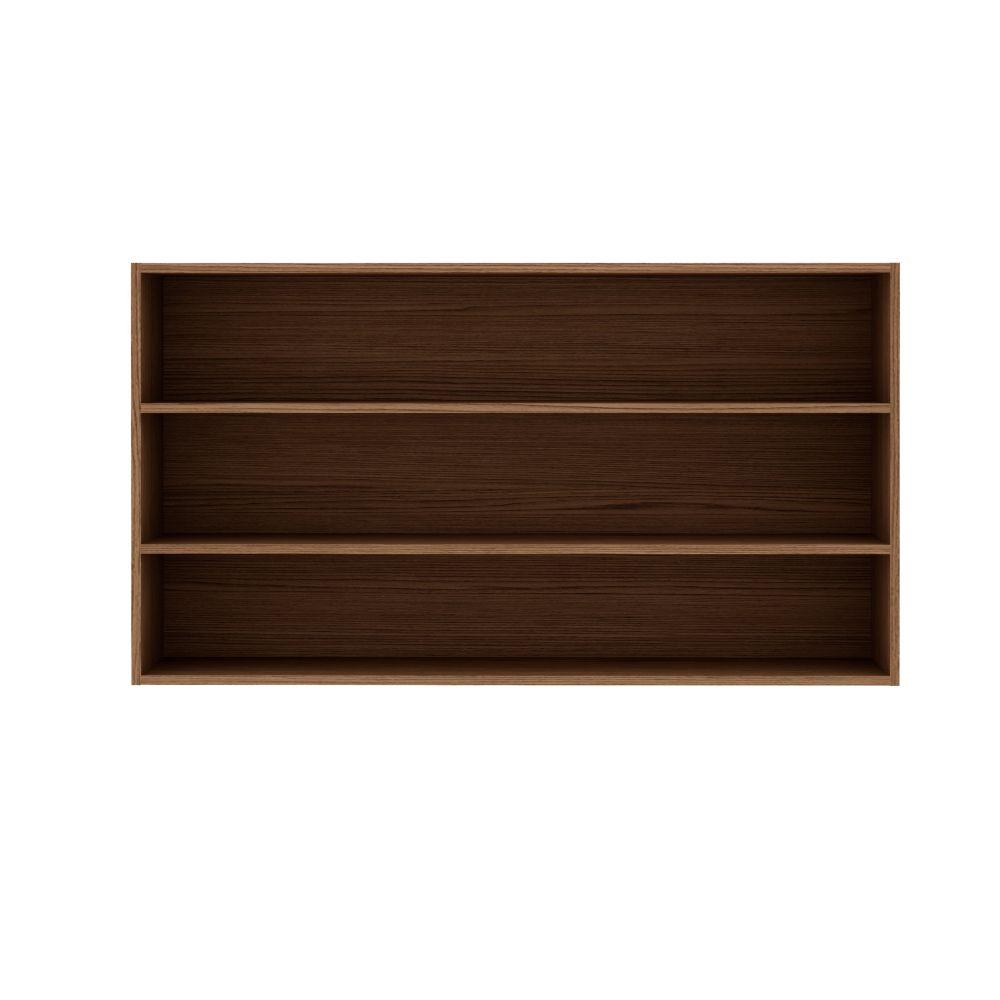 Armário Aéreo 120 cm 2 Portas Frente 100% MDF Estilo Americano Branco/Ébano
