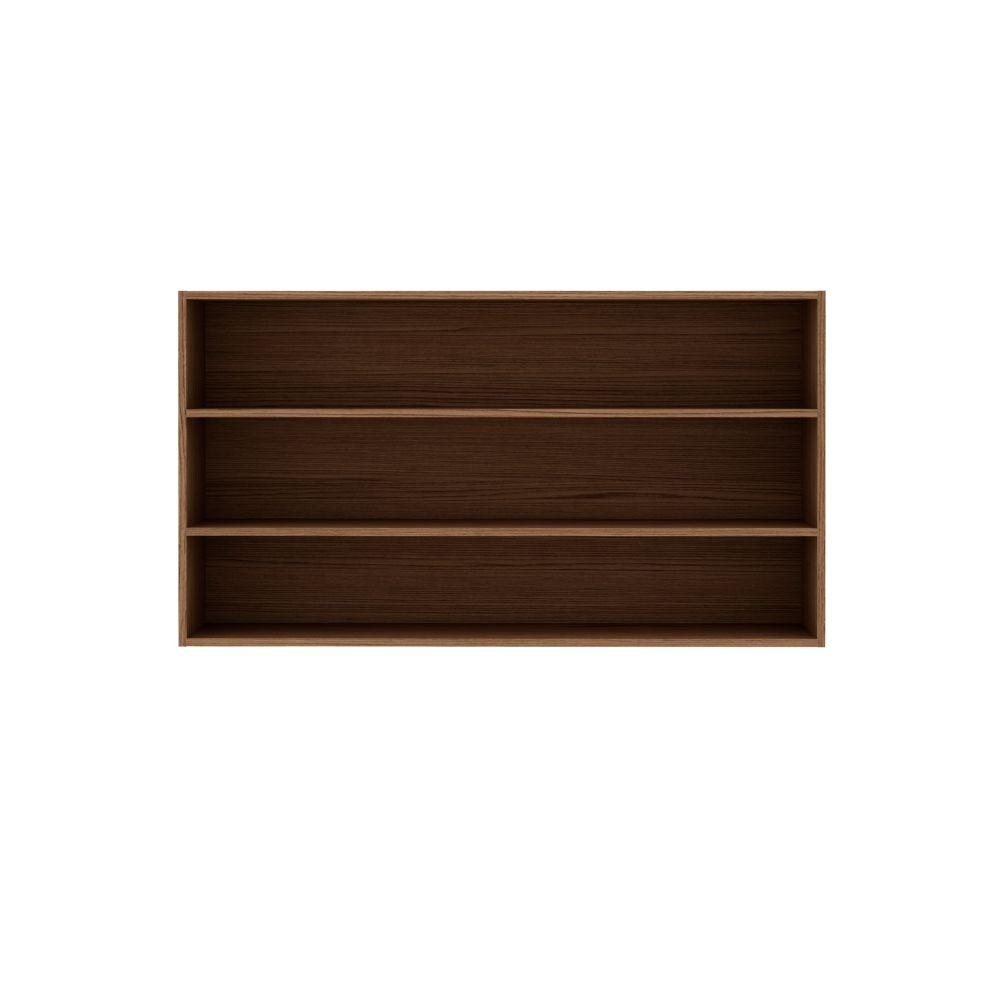 Armário Aéreo 120cm  2 Portas com Nicho Ebano / Fendi
