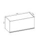 Armário Aéreo Conecta 1 Porta Ébano e Off White 70 cm