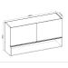 Armário Aéreo Conecta 2 Portas Ébano e Off White