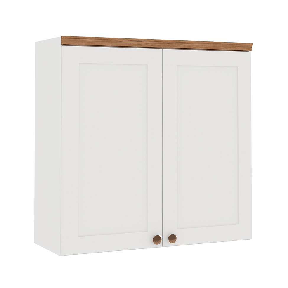 Armário Aéreo Iluminata 2 Portas Branco 80 cm