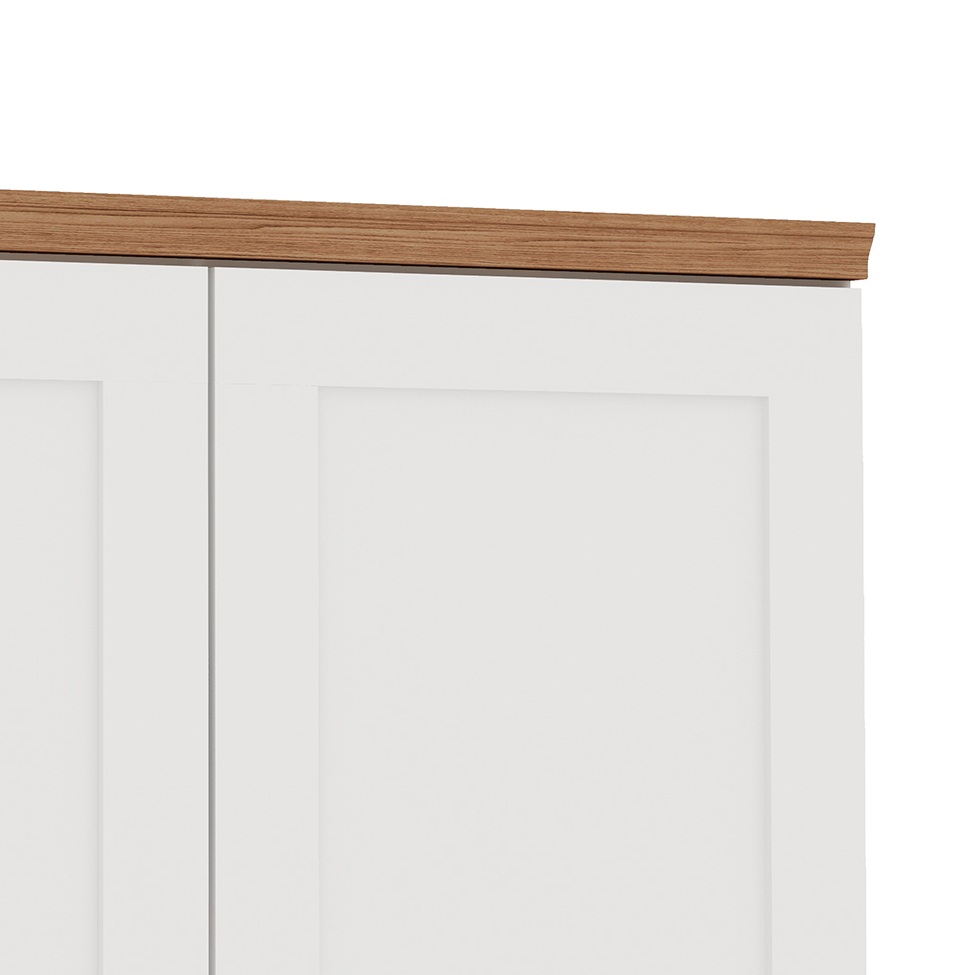 Armário Aéreo Iluminata 2 Portas Branco 80 cm