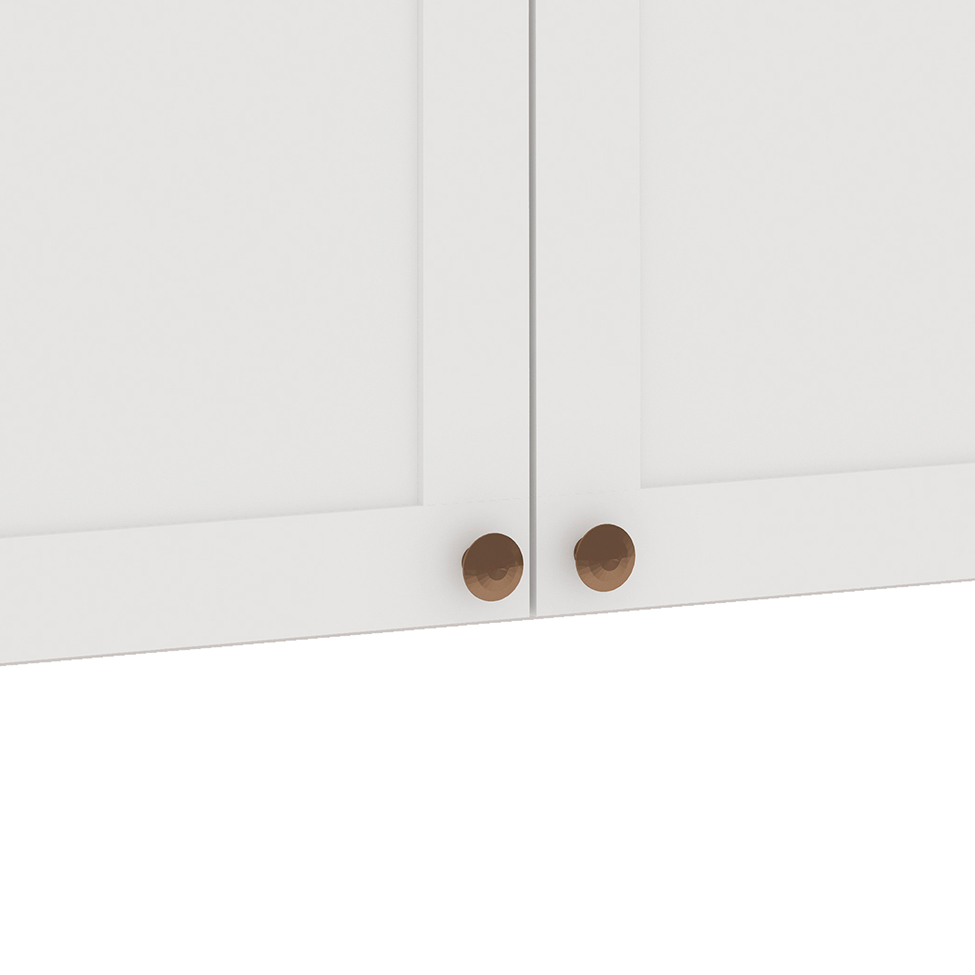 Armário Aéreo Iluminata 2 Portas Branco 80 cm