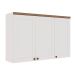 Armário Aéreo Iluminata 3 Portas Branco 120 cm