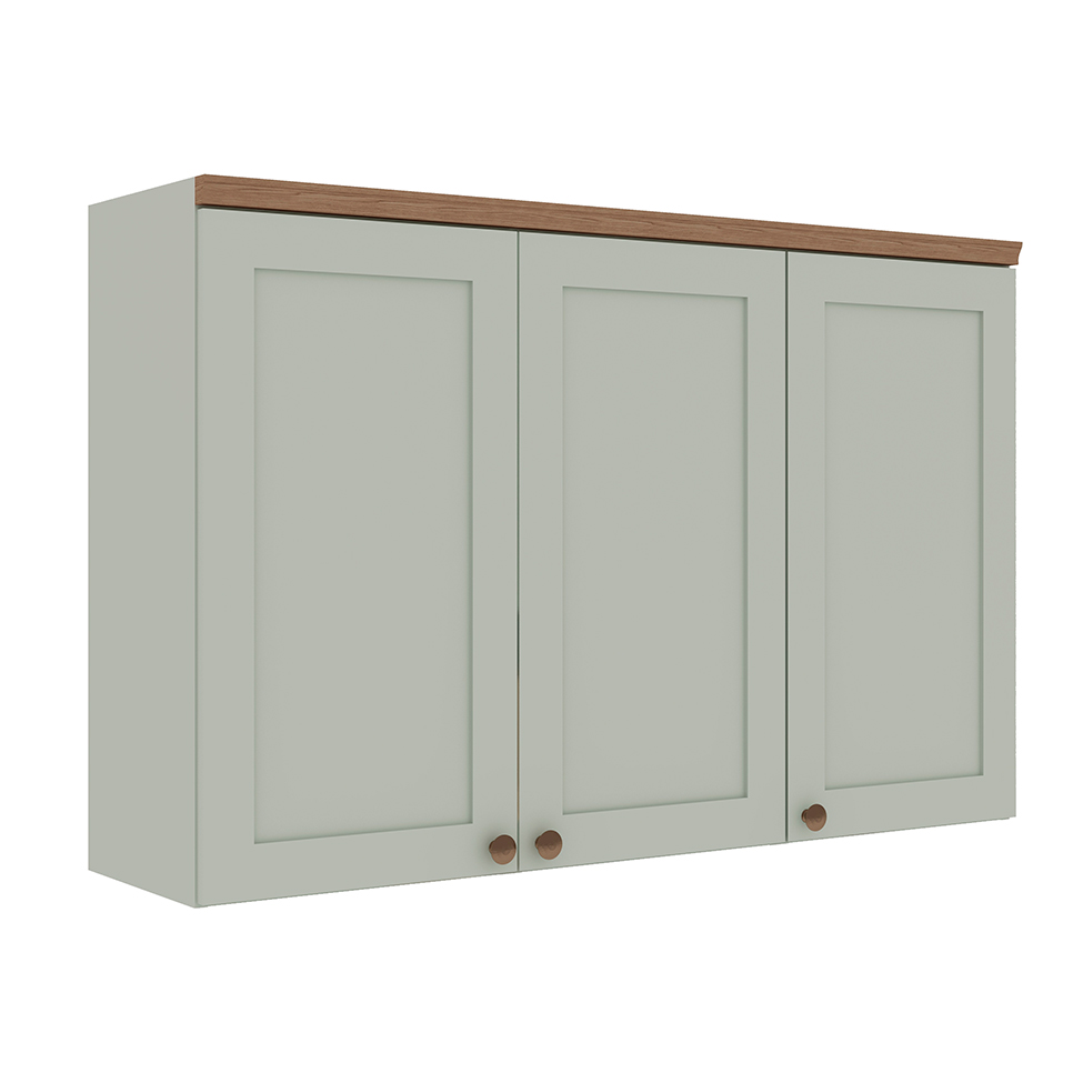 Armário Aéreo Iluminata 3 Portas Mint 120 cm