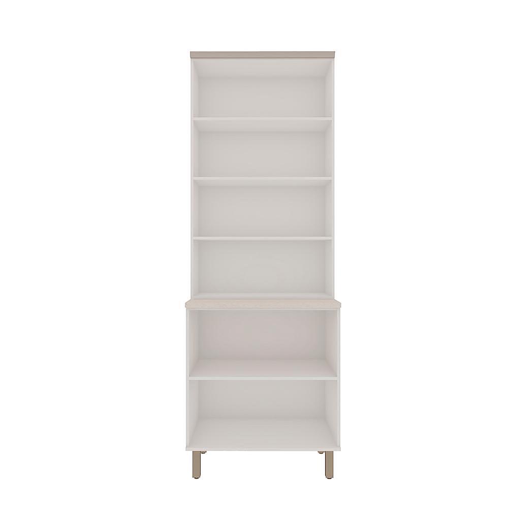 Armário Cristaleira Genialflex Iluminata 80cm Branco Fendi