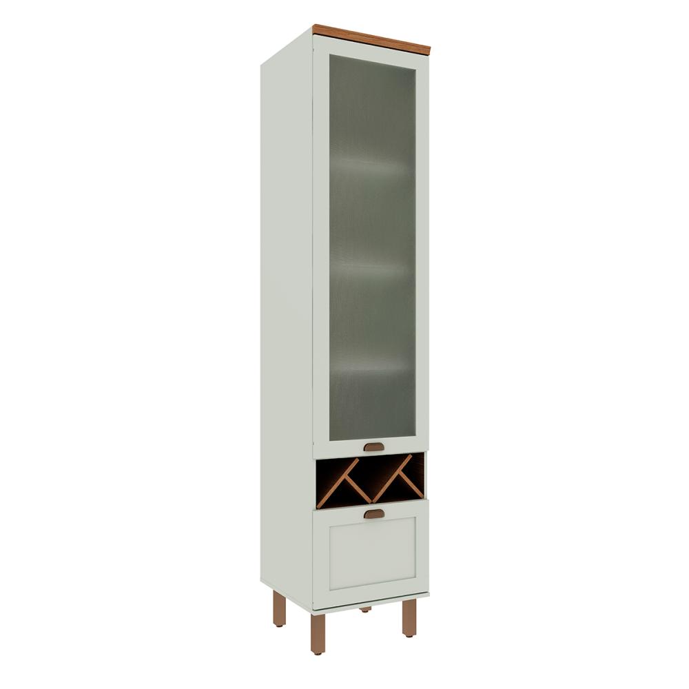 Armário Cristaleira Genialflex Iluminata Adega 50cm Hortelã