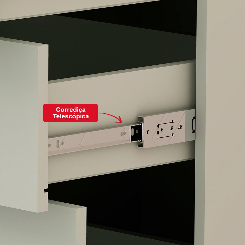 Armário Cristaleira Genialflex Iluminata Adega 50cm Hortelã