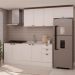 Armário De Cozinha Genialflex Iluminata 4 Módulos Branco