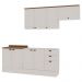 Armário De Cozinha Genialflex Iluminata 4 Módulos Branco