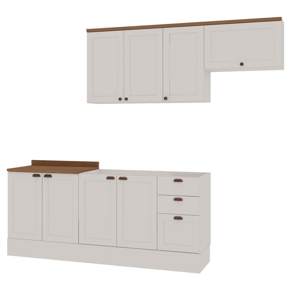 Armário De Cozinha Genialflex Iluminata 4 Módulos Branco