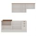 Armário De Cozinha Genialflex Iluminata 4 Módulos Branco
