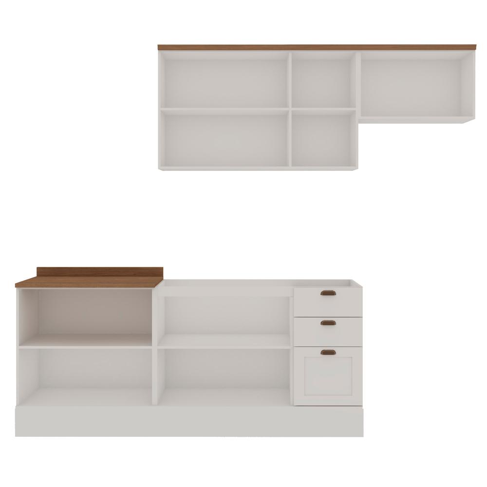 Armário De Cozinha Genialflex Iluminata 4 Módulos Branco