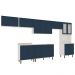 Armário De Cozinha Genialflex Iluminata 7 Peças Branco Azul