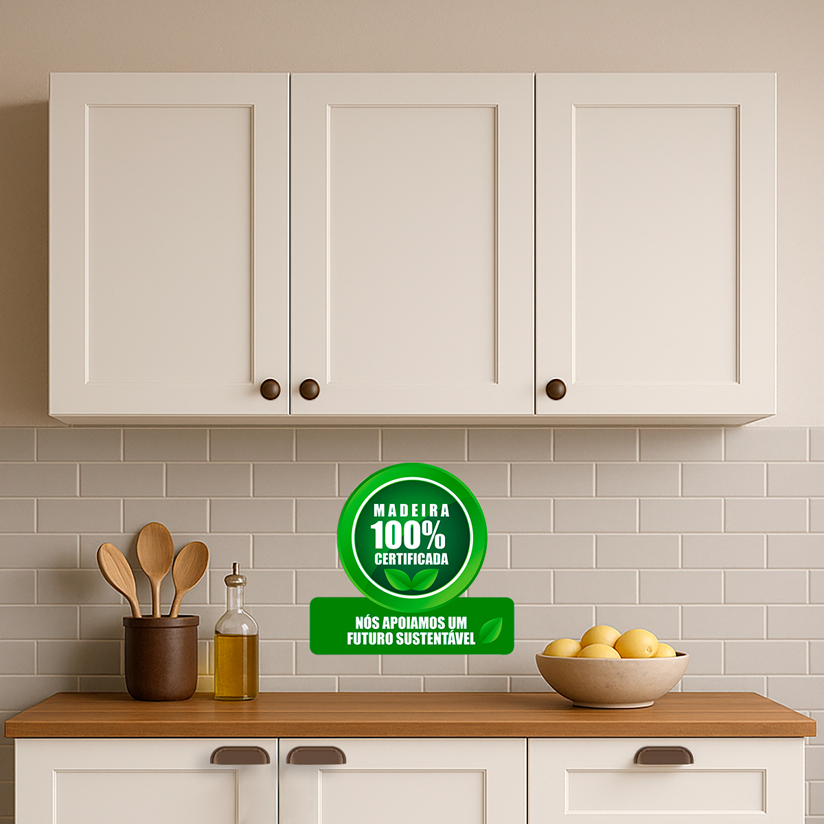 Armário De Cozinha Genialflex Provençal 3 Portas Branco