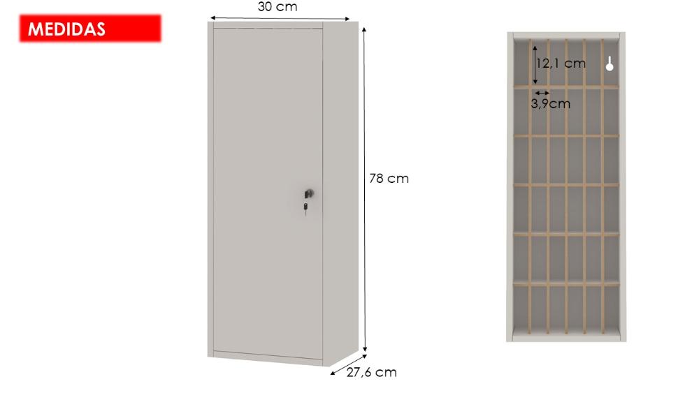 Armário Escolar Genialflex Porta Celular com Chave Branco Bp