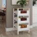 Armário Fruteira 3 Cestos com Detalhes em Vidro e Rodizios Branco / Savana Genialflex