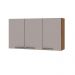 Armário aéreo 120cm  3 Portas Ebano / Fendi